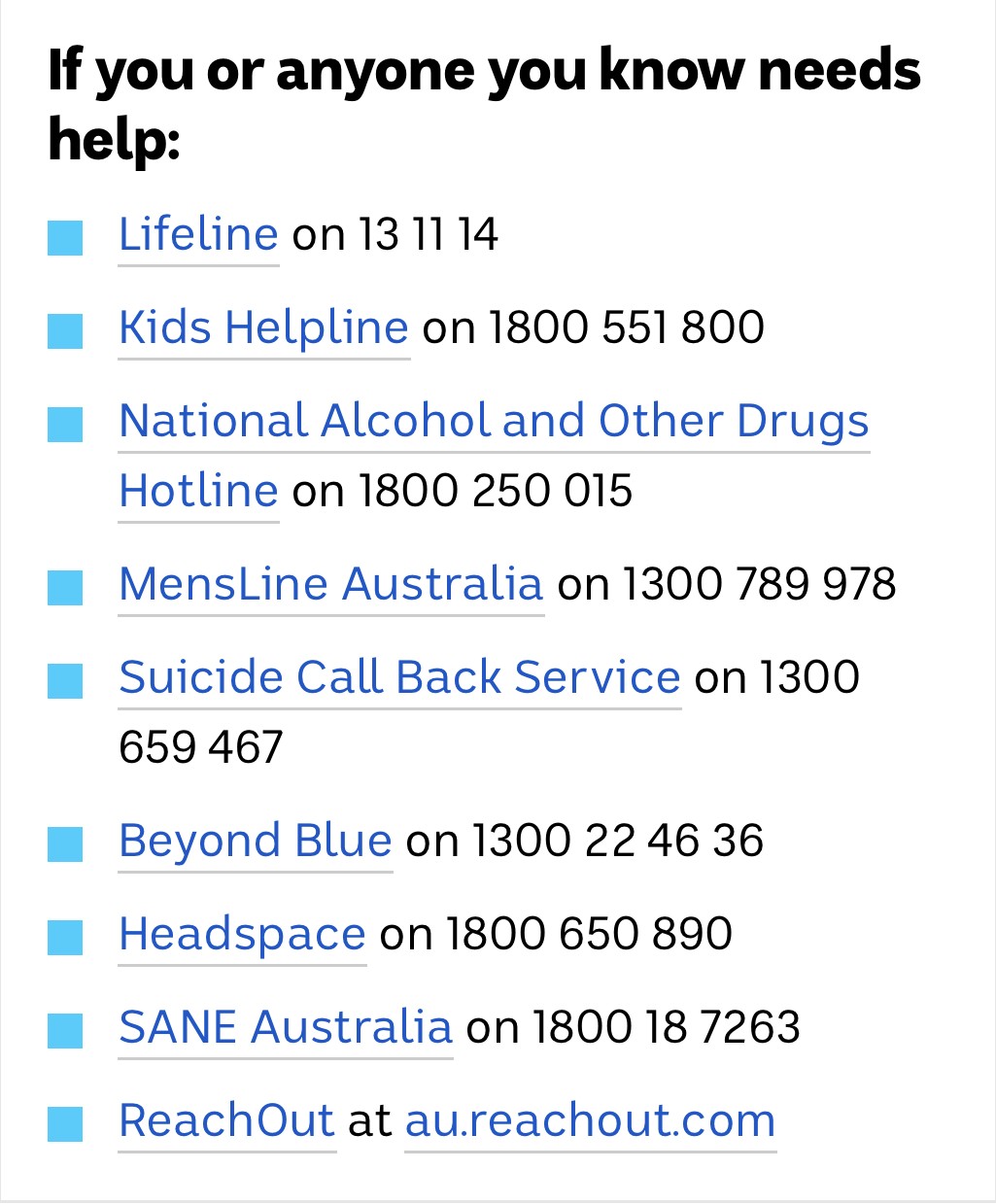 helpline